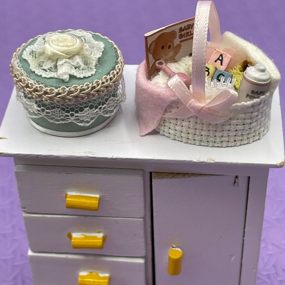 Vintage 90s mini collectables baby room miniature set/ lot - Picture 4 of 15